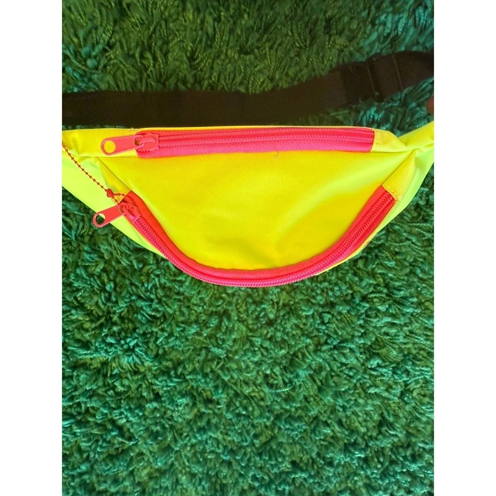 D.A.R.E. Fanny Pack Unisex OS Neon Yellow Excellent Retro 90s Waist Bag Pouch